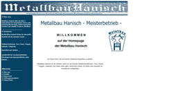 Desktop Screenshot of metallbau-hanisch.de